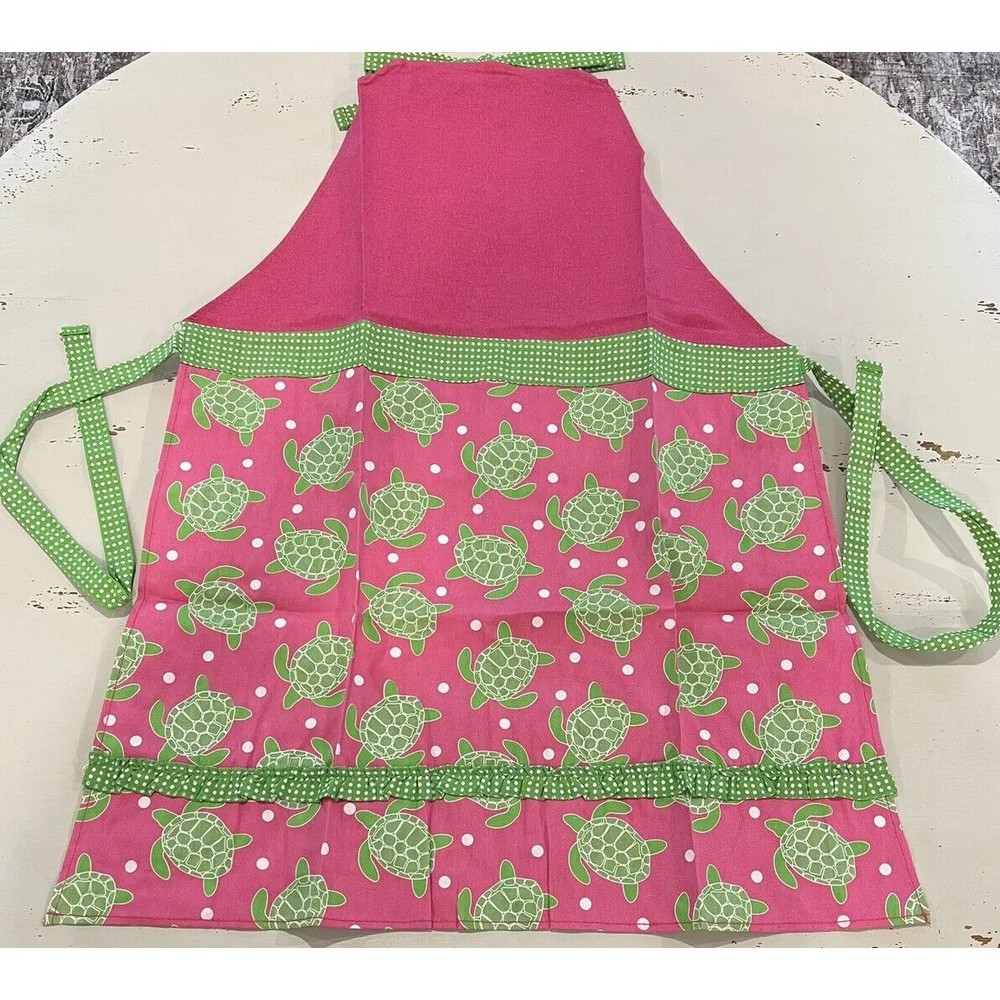 Bib Apron Kitchen Classic Cooking Bib MSC Turtle Art Smock Adjustable Cute Cover